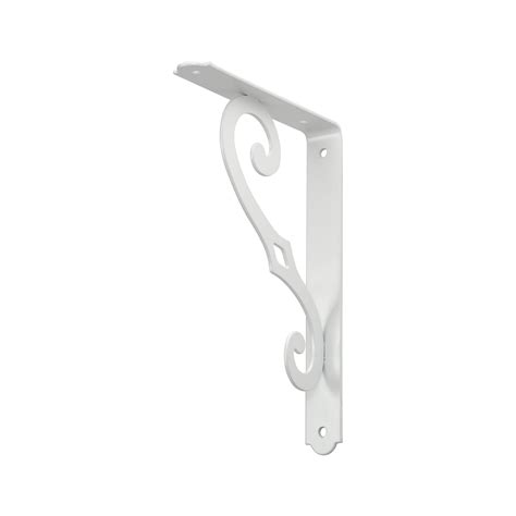 shelf brackets white metal|white decorative shelf brackets.